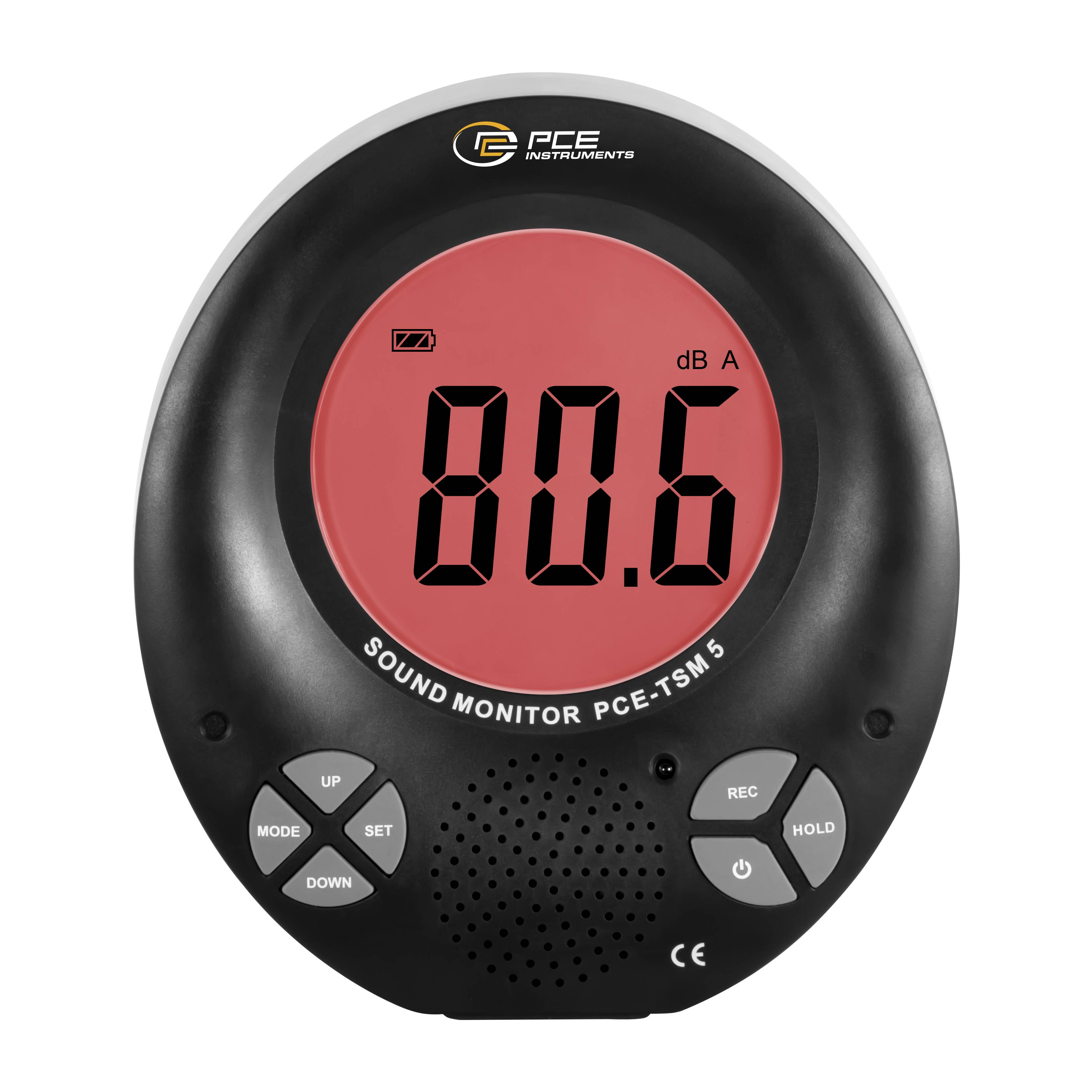 PCE Instruments Schallpegel-Messgerät Datenlogger, Farbdisplay PCE-TSM 5 35 - 135 dB 31.5Hz - 8000Hz Klinkenstecker 3.5mm