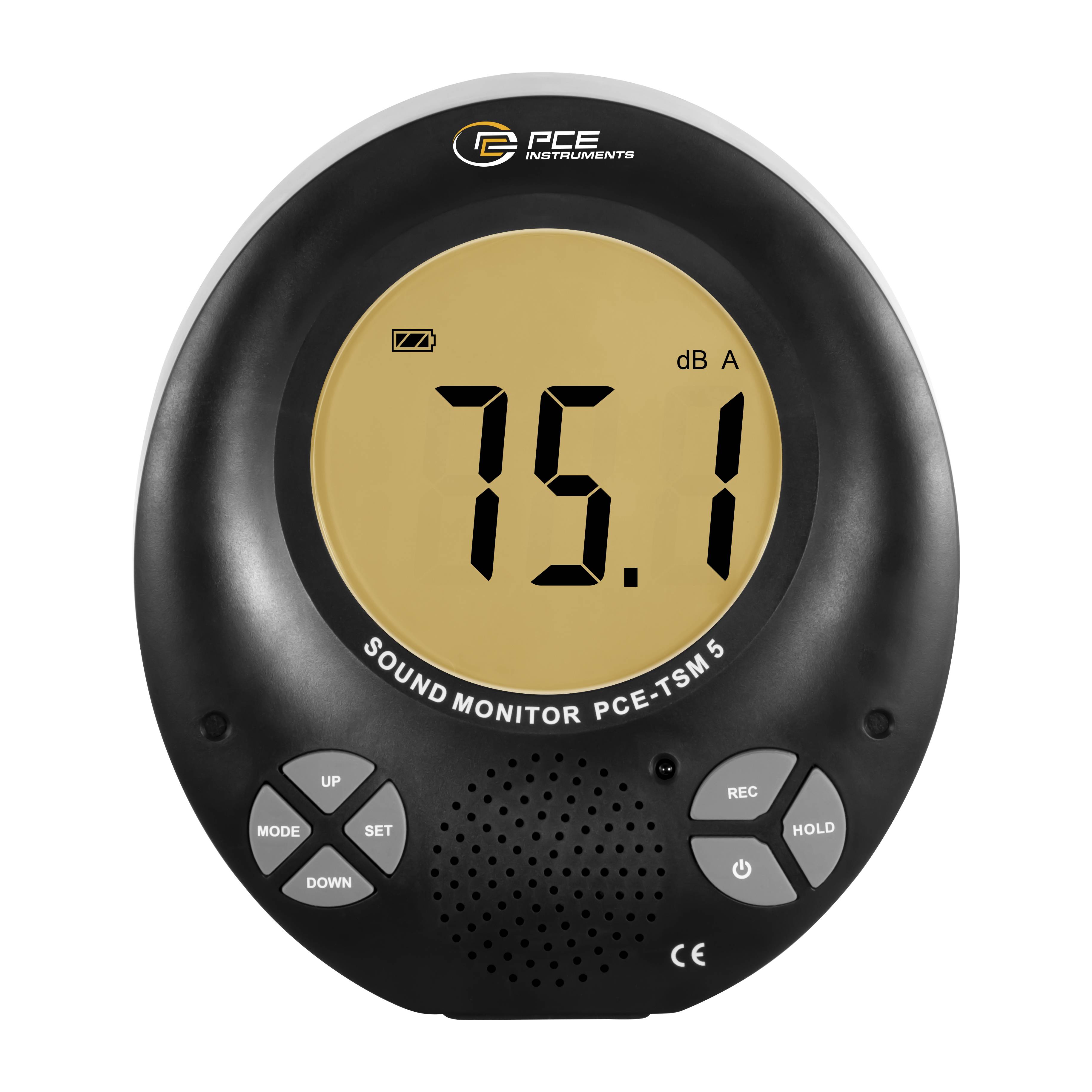 PCE Instruments Schallpegel-Messgerät Datenlogger, Farbdisplay PCE-TSM 5 35 - 135 dB 31.5Hz - 8000Hz Klinkenstecker 3.5mm