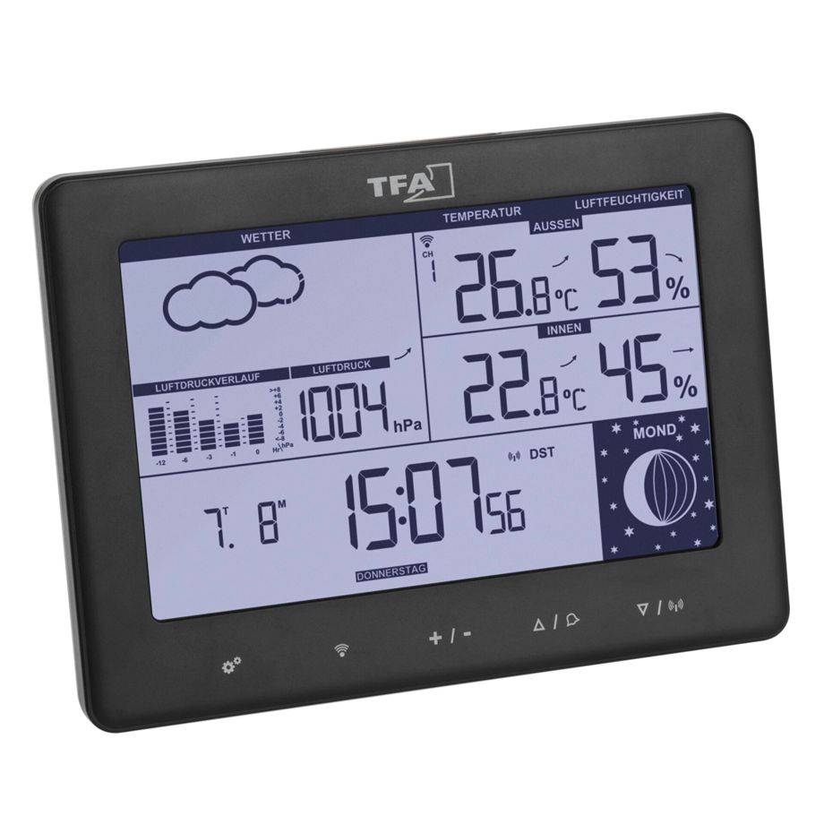 Funk-Wetterstation ELEMENTS TFA schwarz