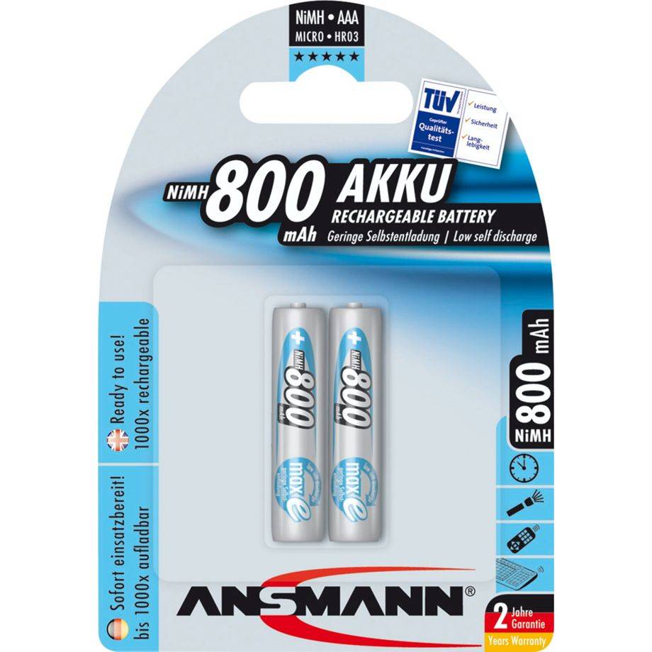 ANSMANN maxE - Batterie 2 x AAA - NiMH - (wiederaufladbar)