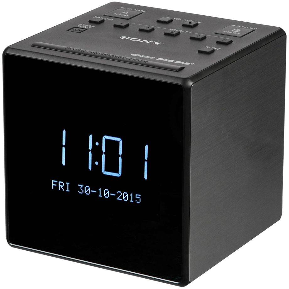 Sony XDR-C1DBP Radiowecker DAB+, UKW Akku-Ladefunktion Silber, Schwarz