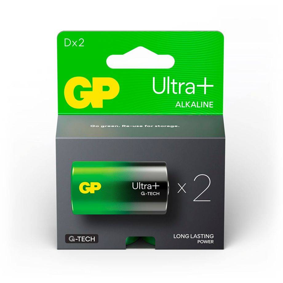 GP Battery GP Ultra Plus - Batterie 2 x D - Alkalisch