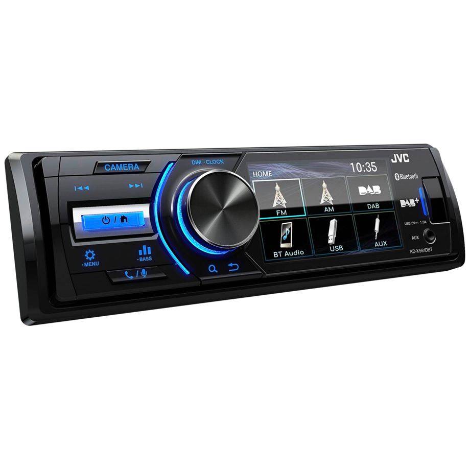 JVC KD-X561DBT, Schwarz, Blau, 1 DIN, 180 W, 16 W, AAC, FLAC, MP3, WMA, BMP, JPEG, PNG