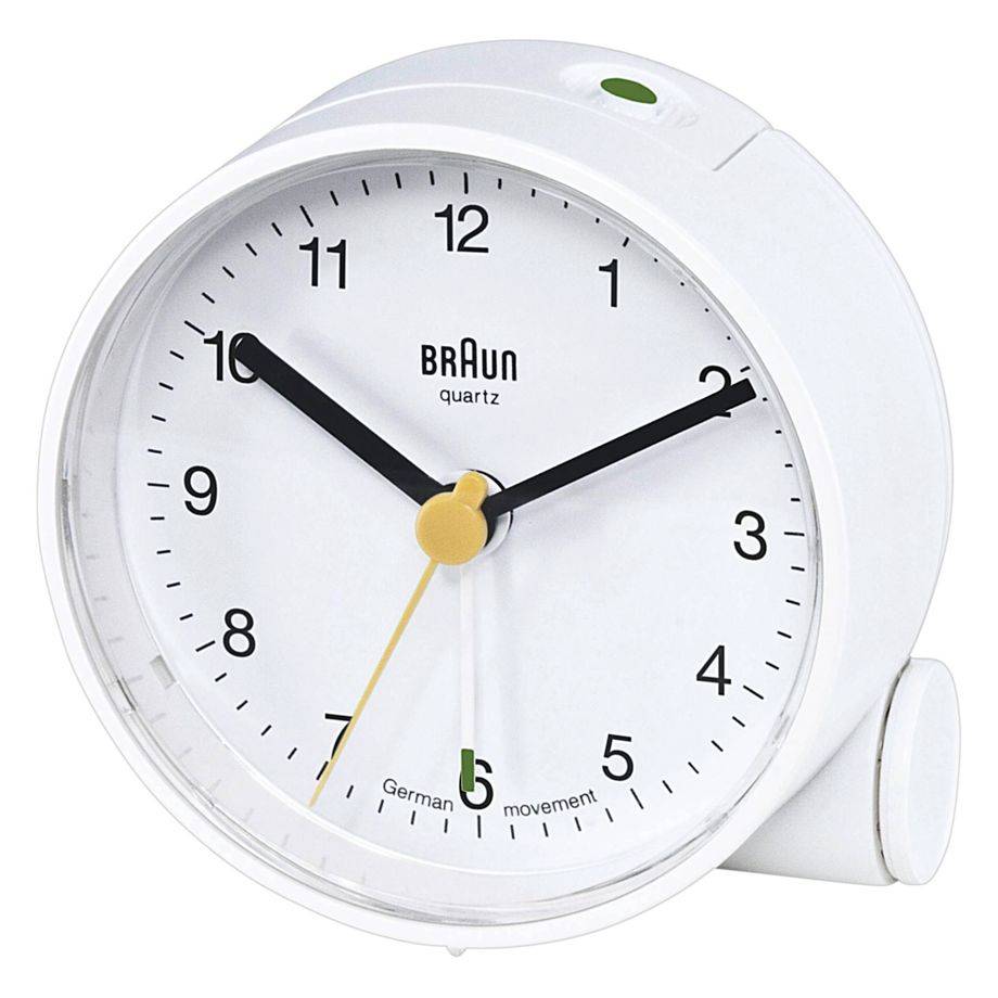 Braun 66004 Quarz Wecker Weiß Alarmzeiten 1