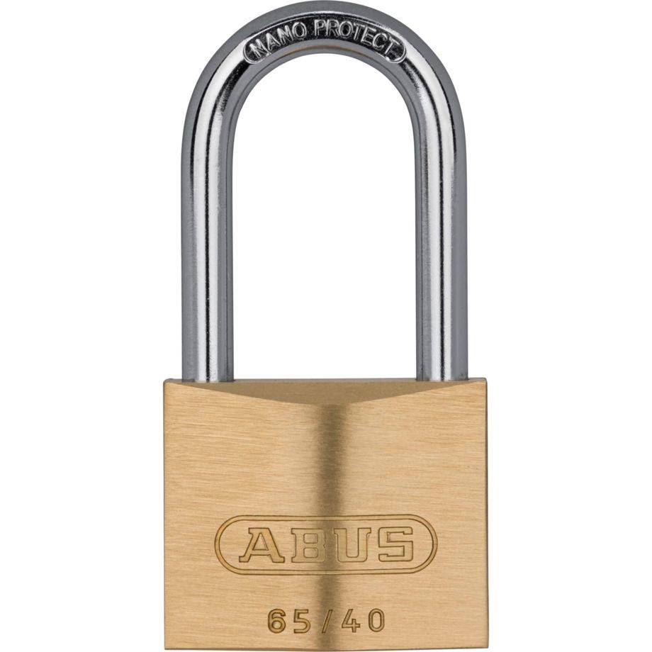 ABUS 65/40HB40 Messing Vorhängeschloss mit hohem Bügel
