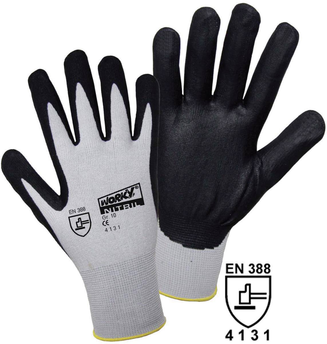 Leipold Doehle 1158-7 FOAM Nylon NITRILE Nylon Arbeitshandschuh Größe (Handschuhe): 7, S EN 388 CAT II 1 Paar