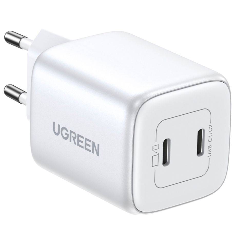 UGREEN - Nexode 45W Dual USB-C PD Charger 25W+20W white
