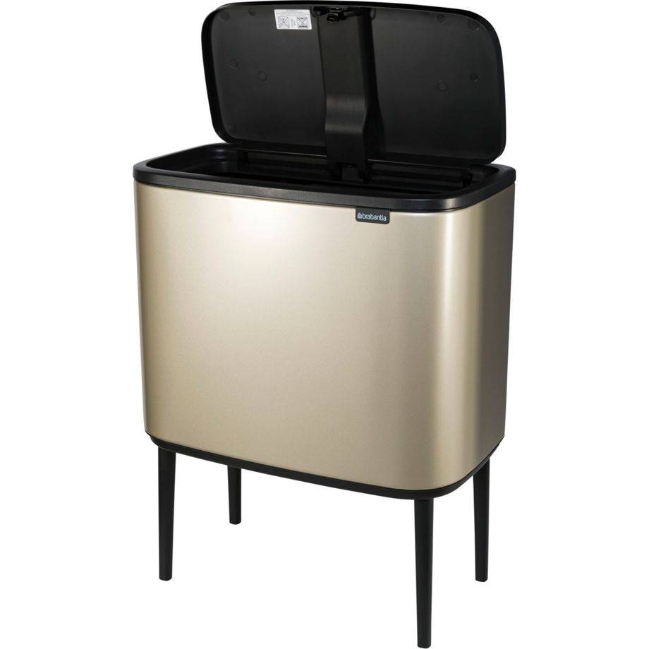 Brabantia Mülleimer Bo Touch Bin Champagnerfarben, 11 + 23 L (304620)