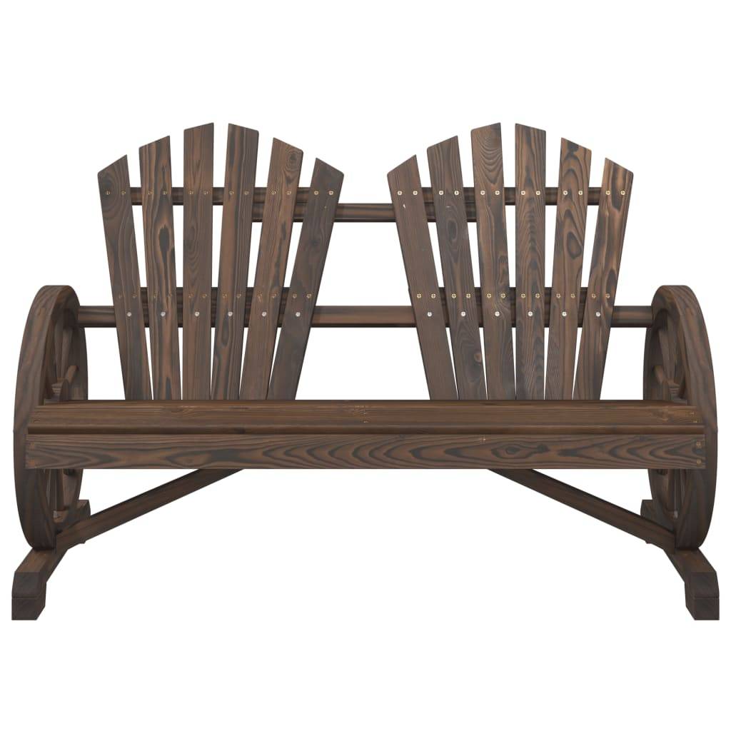 vidaXL Adirondack-Gartenstuhl 2-Sitzer Massivholz Tanne