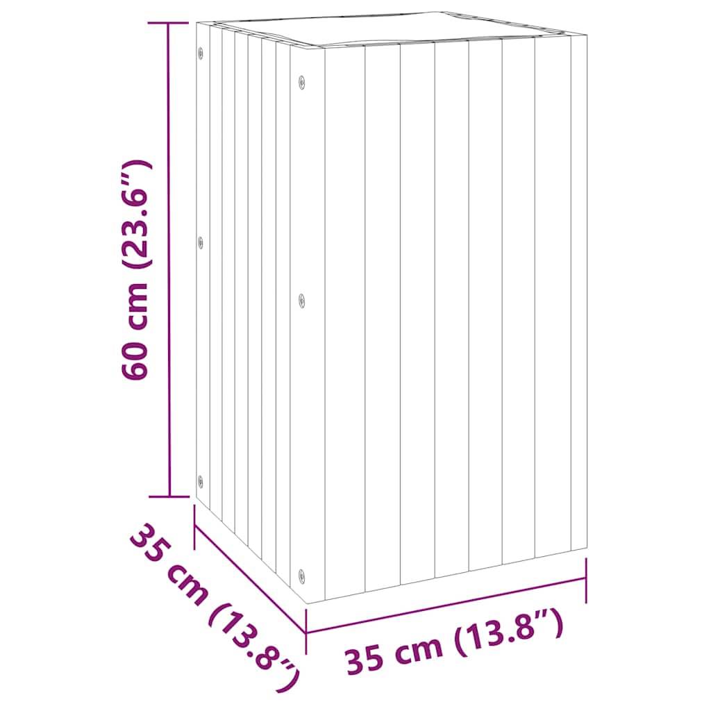 vidaXL Pflanzkübel 35x35x60 cm Massivholz Akazie