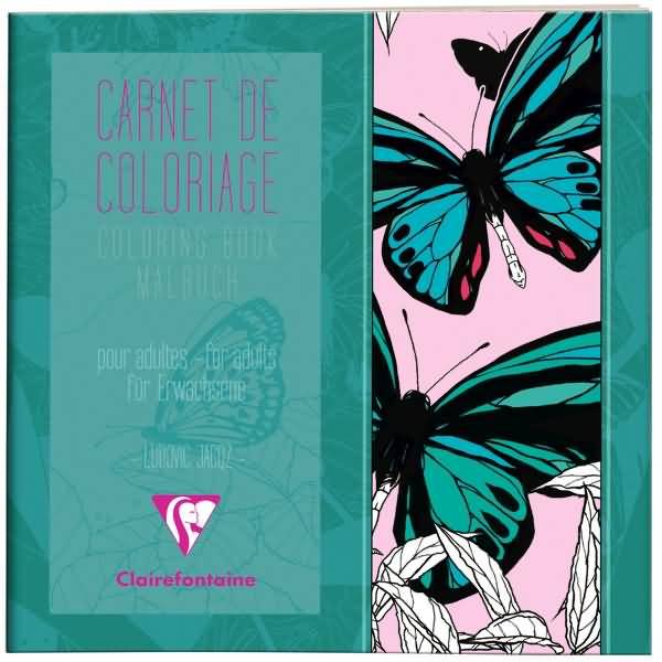 Malbuch für Erwachsene 20x20cm 120g/qm Schmetterlinge