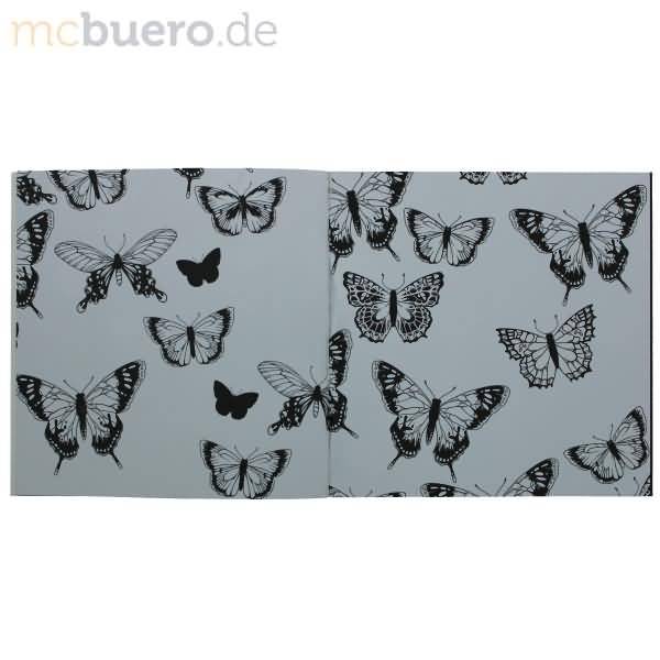 Malbuch für Erwachsene 20x20cm 120g/qm Schmetterlinge