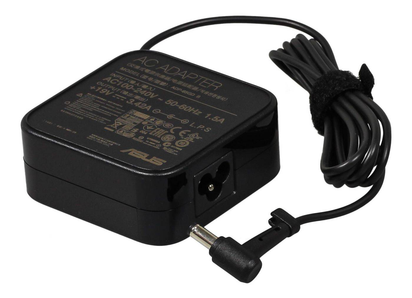 Asus AC-Adapter 65W 19V 3-pin 0A001-00040000, Indoor, 19 V, 65 W, 3-pin, Black
