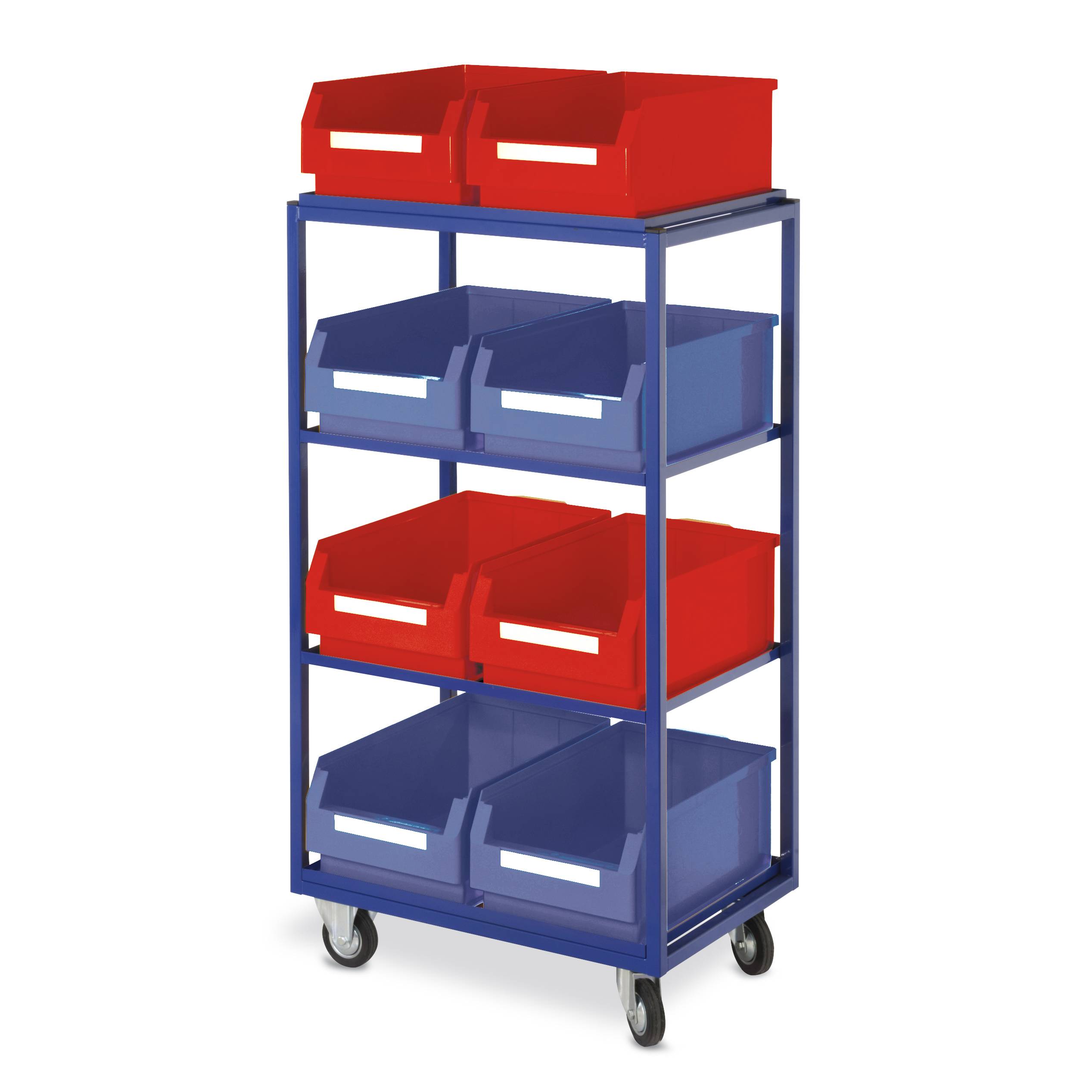 Beistell-und Kommissionierwagen RAL 7021 Modell 14