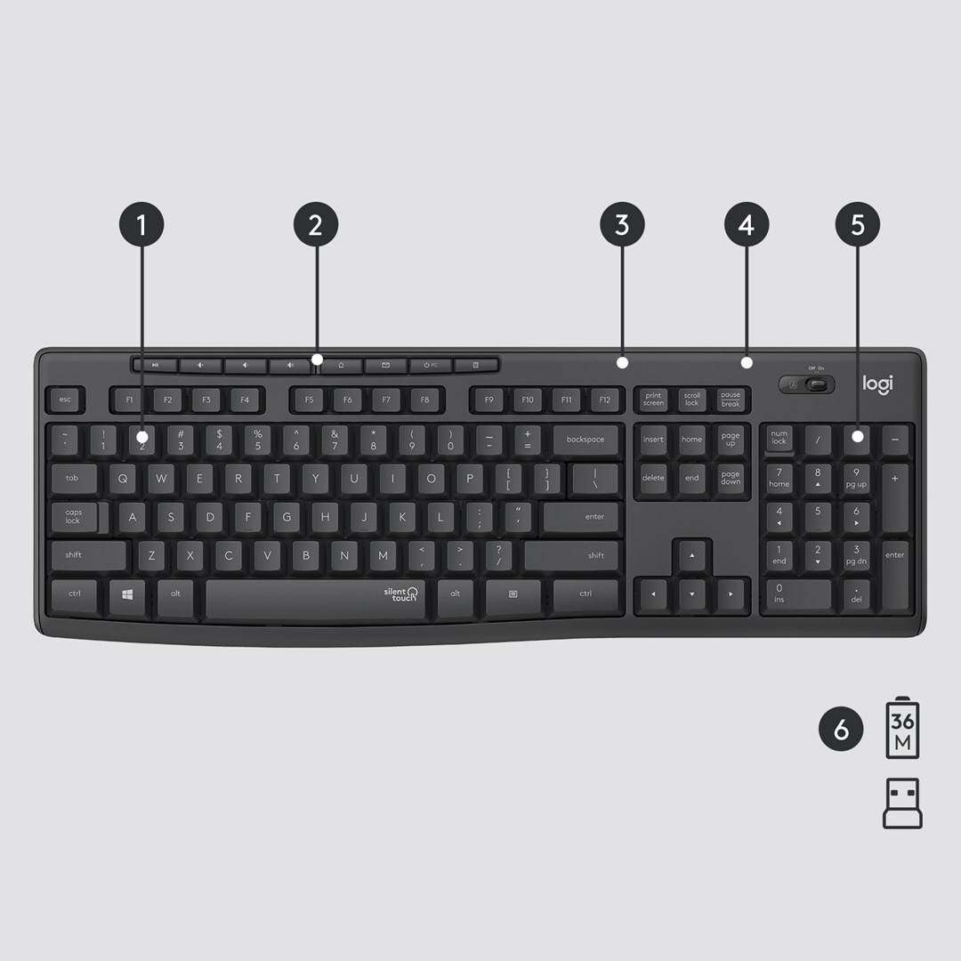 Logitech MK295 Silent - Tastatur-und-Maus-Set