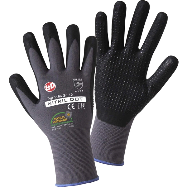 Leipold Doehle 1166-7 NITRIL DOT Polyamid Arbeitshandschuh Größe (Handschuhe): 7, S EN 388 CAT II 1 Paar Leipold Doehle 1166-7 NITRIL DOT Polyamid Arbeitshandschuh Größe (Handschuhe): 7, S EN 388 CAT II 1 Paar