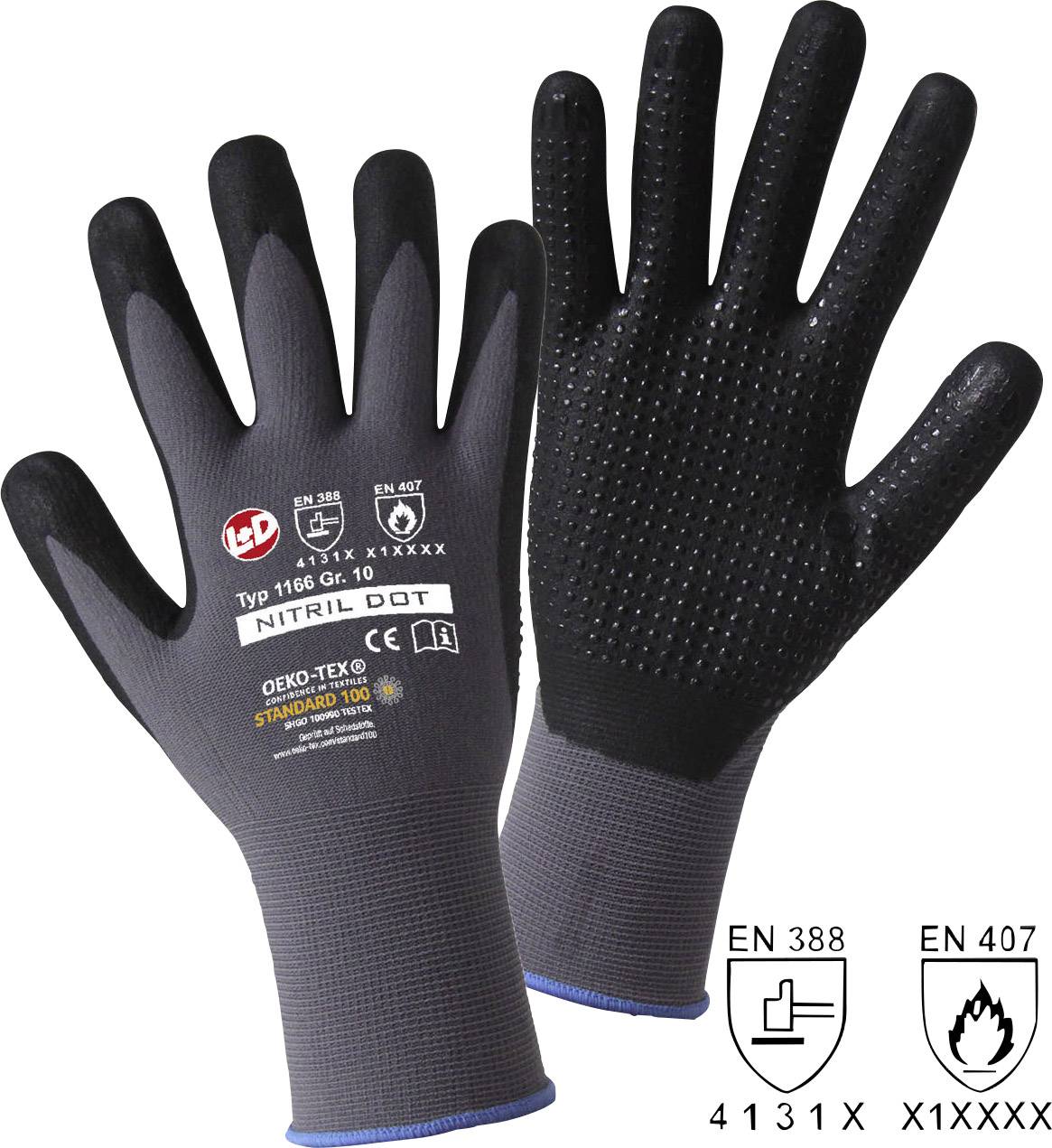 Leipold Doehle 1166-11 NITRIL DOT Nylon Arbeitshandschuh Größe (Handschuhe): 11, XXL EN 397 CAT II 1 Paar