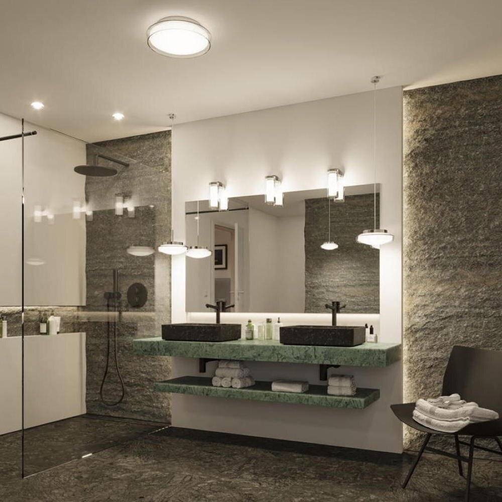 Paulmann Luena LED-Feuchtraumleuchte LED 16.5 W Warmweiß Glas, Chrom