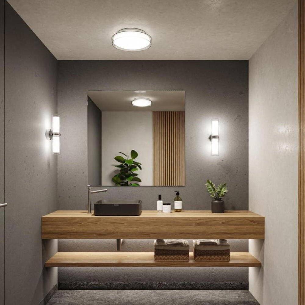 Paulmann Luena LED-Feuchtraumleuchte LED 16.5 W Warmweiß Glas, Chrom