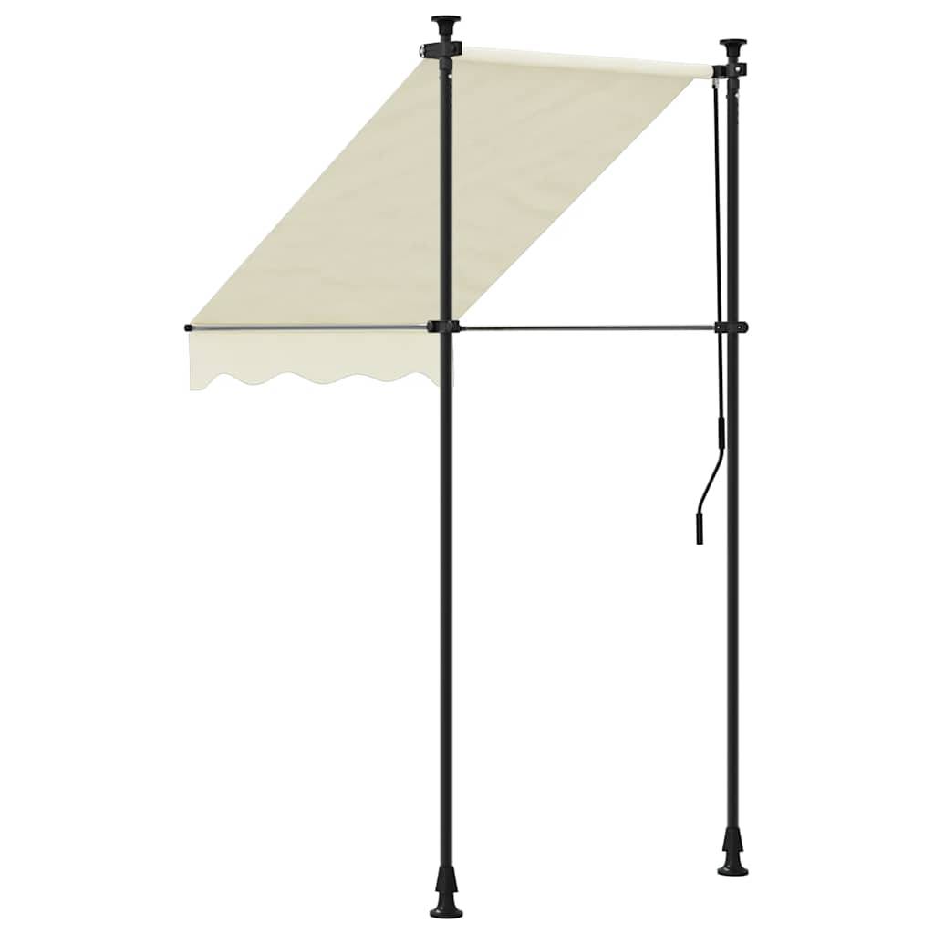 vidaXL Markise Einziehbar Creme 150x150 cm Stoff und Stahl