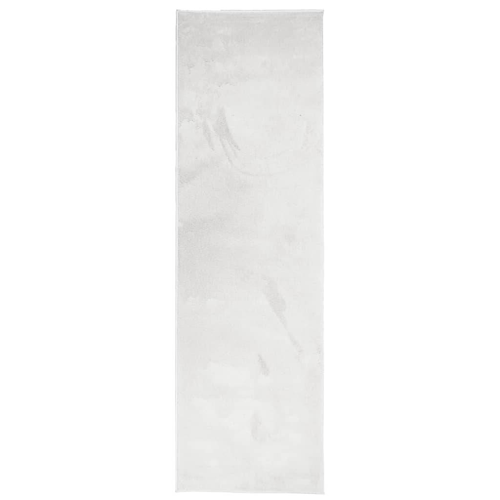 vidaXL Teppich OVIEDO Kurzflor Grau 80x250 cm