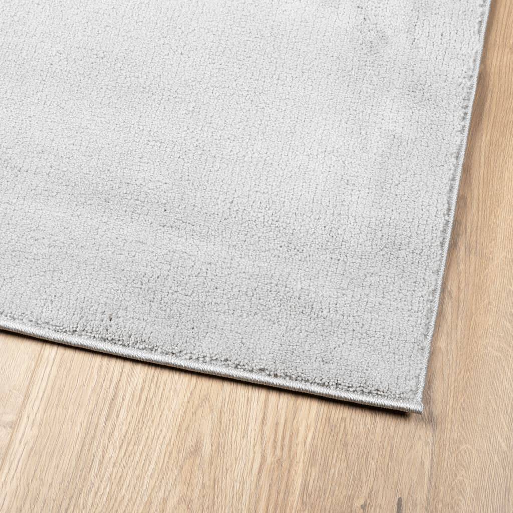 vidaXL Teppich OVIEDO Kurzflor Grau 80x250 cm