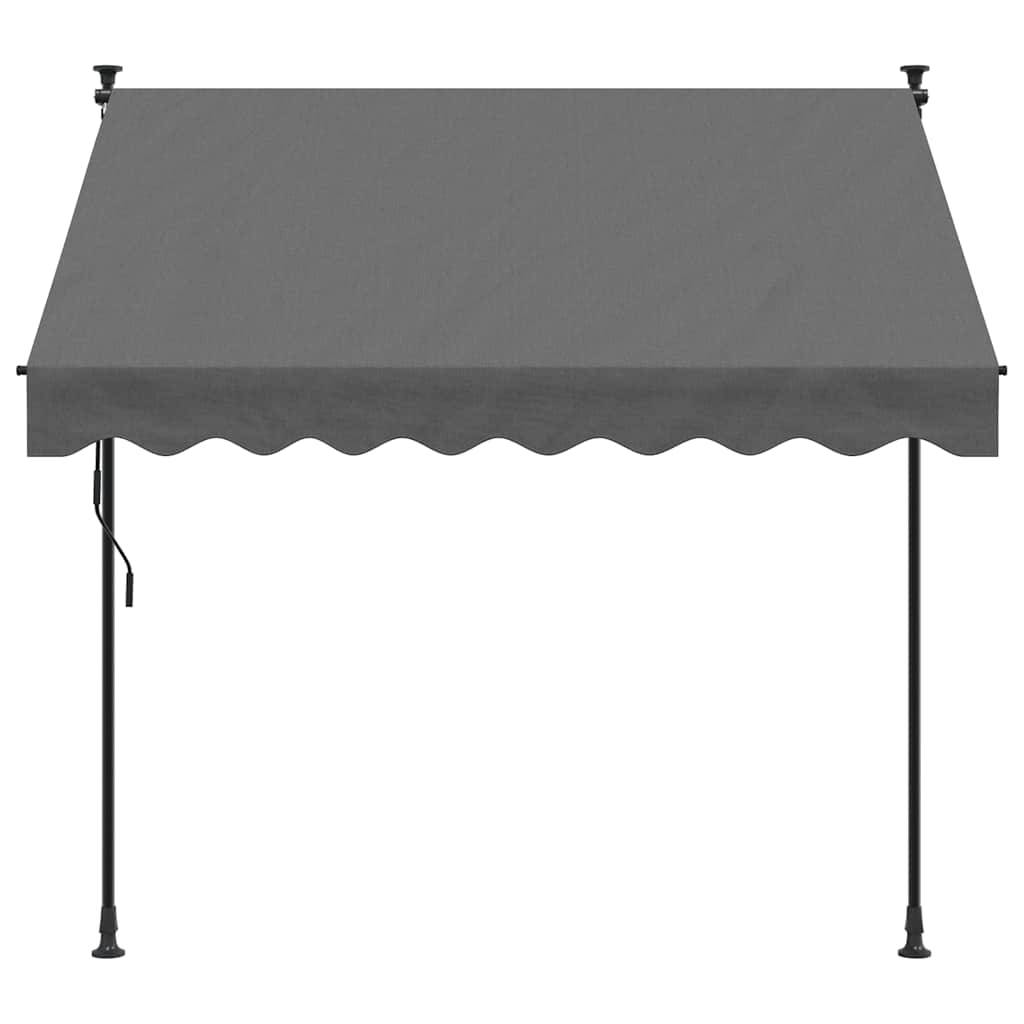 vidaXL Markise Einziehbar Anthrazit 200x150 cm Stoff und Stahl