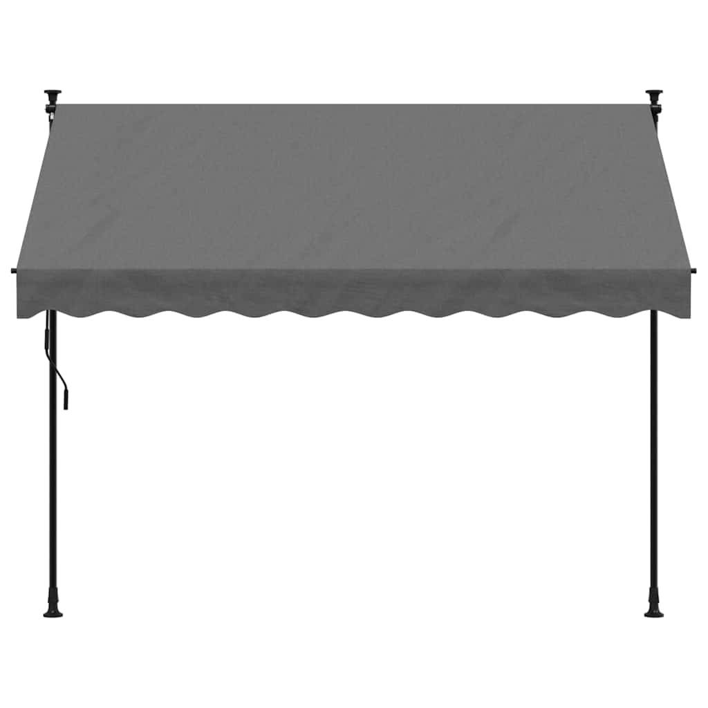 vidaXL Markise Einziehbar Anthrazit 250x150 cm Stoff und Stahl