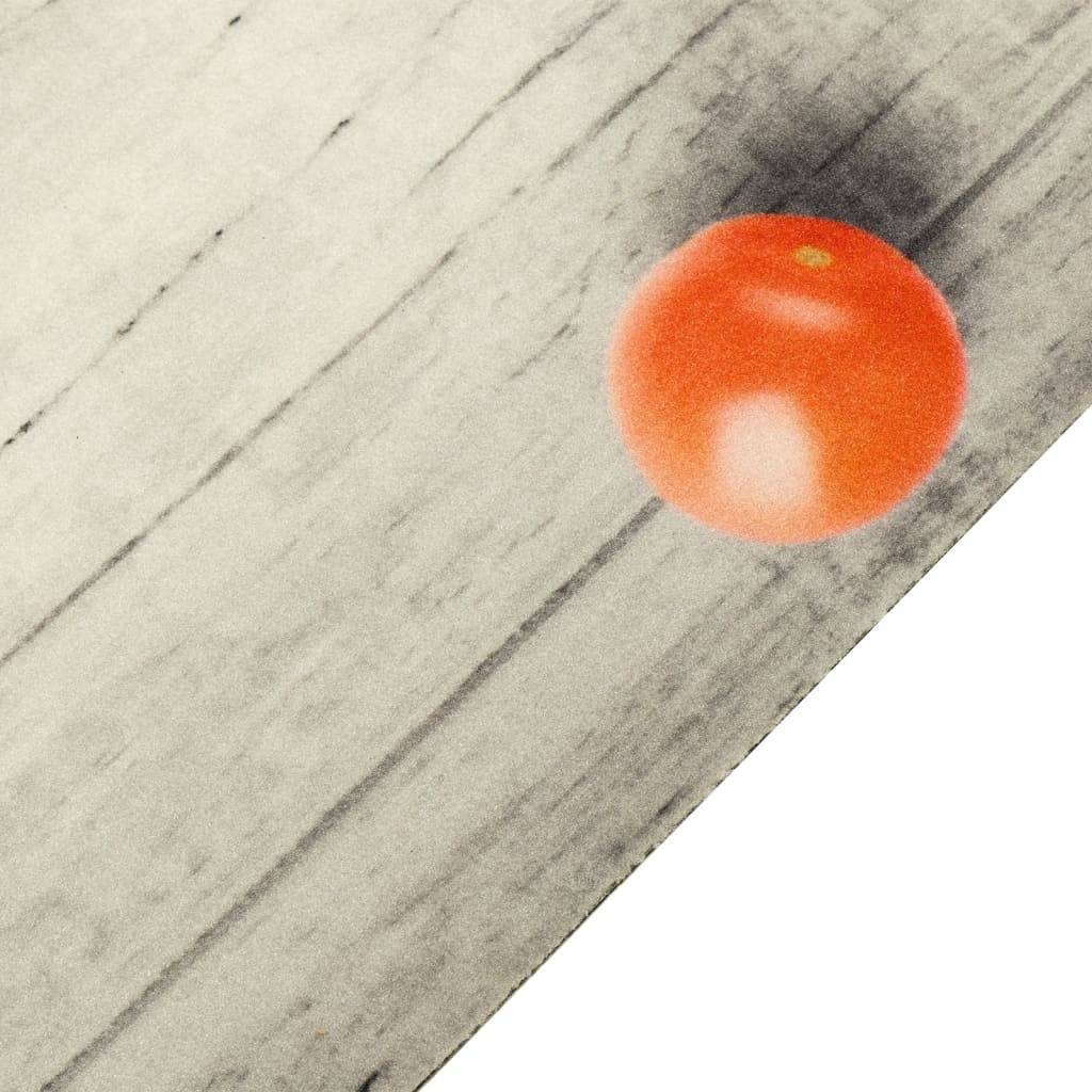 vidaXL Küchenteppich Waschbar Tomaten 60x180 cm Samt
