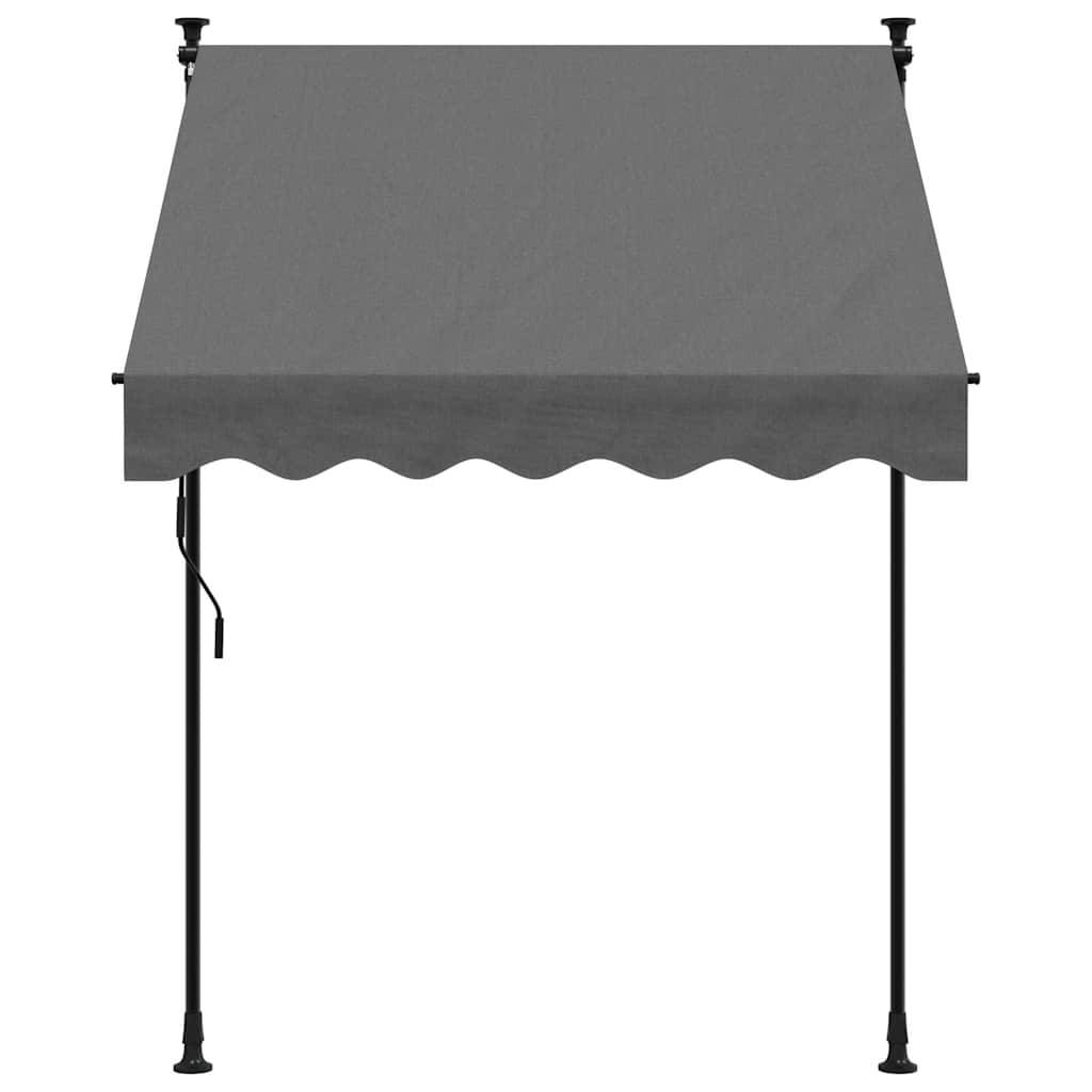 vidaXL Markise Einziehbar Anthrazit 150x150 cm Stoff und Stahl