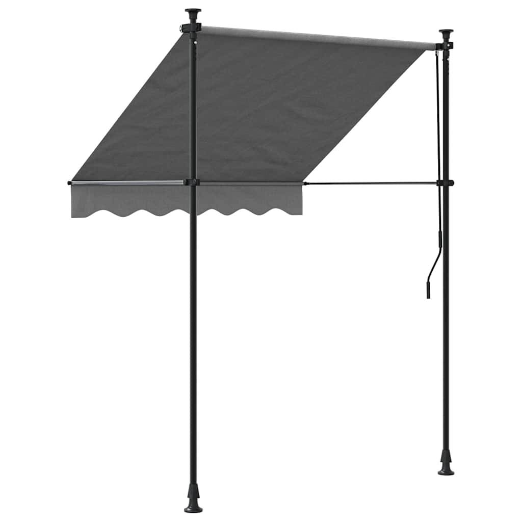 vidaXL Markise Einziehbar Anthrazit 150x150 cm Stoff und Stahl