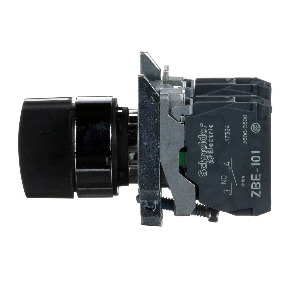 Schneider Electric XB4BD33 Harmony XB4BD33 Wahltaste Drehschalter Schwarz 3 x +/- 45 ° Drehentriegelung 1 St.