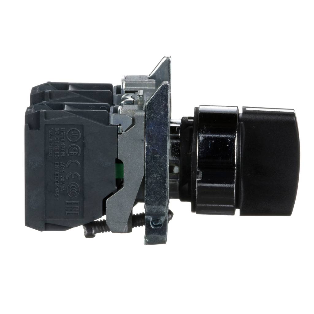 Schneider Electric XB4BD33 Harmony XB4BD33 Wahltaste Drehschalter Schwarz 3 x +/- 45 ° Drehentriegelung 1 St.