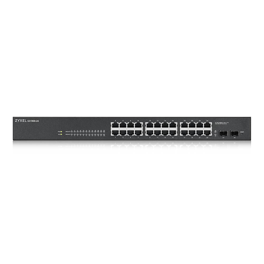 ZyXEL GS1900-24 - Switch - Smart - 24 x 10/100/1000 + 2 x Gigabit SFP (Uplink)