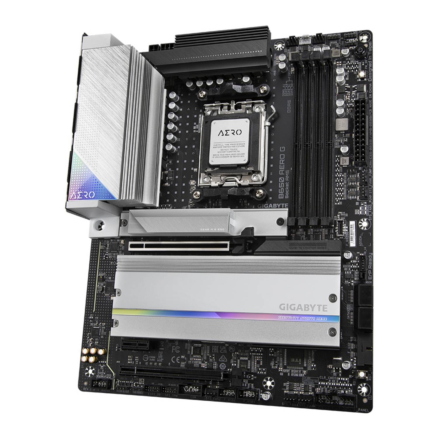 Gigabyte B650 AERO G, AMD, Sockel AM5, AMD Ryzen 7000 Series, Sockel AM5, 192 GB, DDR5-SDRAM