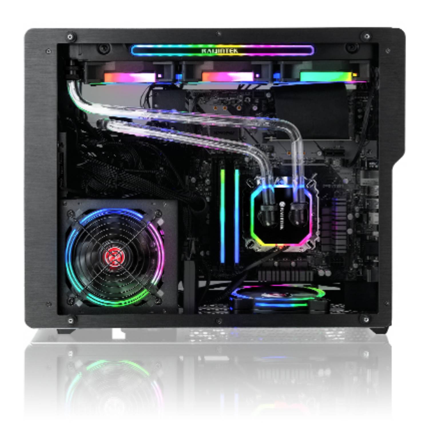 RAIJINTEK - Ophion M Evo Aluminium Micro-ATX Case - Black - Gehäuse - Midi/Minitower - ATX