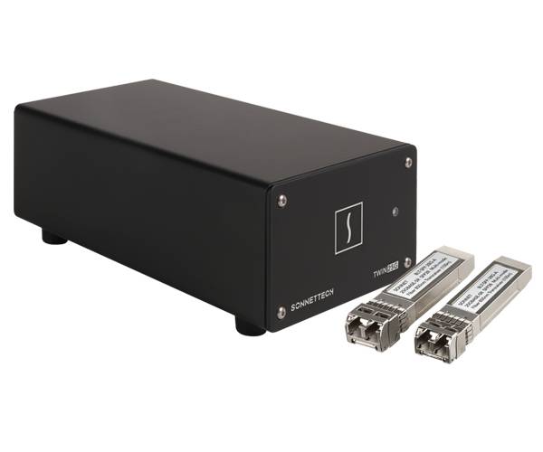 Sonnet Twin25G 25 Gigabit Ethernet Thunderbolt Adapter mit zwei SFP28 - Transcei