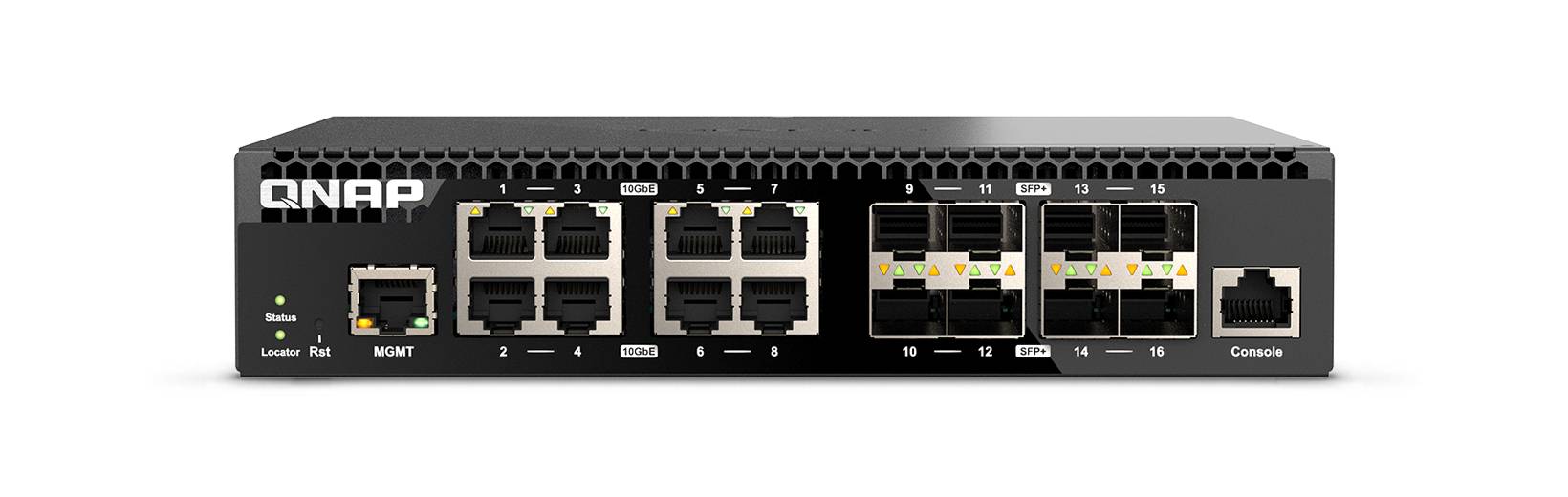 QNAP QSW-M3216R-8S8T - Switch - managed - 8 x 100/1000/2.5G/5G/10GBase-T + 8 x 10Gb Ethernet SFP+