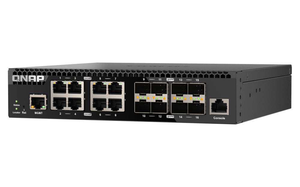 QNAP QSW-M3216R-8S8T - Switch - managed - 8 x 100/1000/2.5G/5G/10GBase-T + 8 x 1