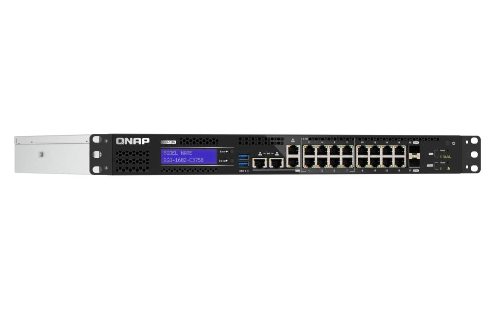 QGD-1602-C3758-16G, Managed, L2, 2.5G Ethernet (100/1000/2500), Vollduplex, Rack