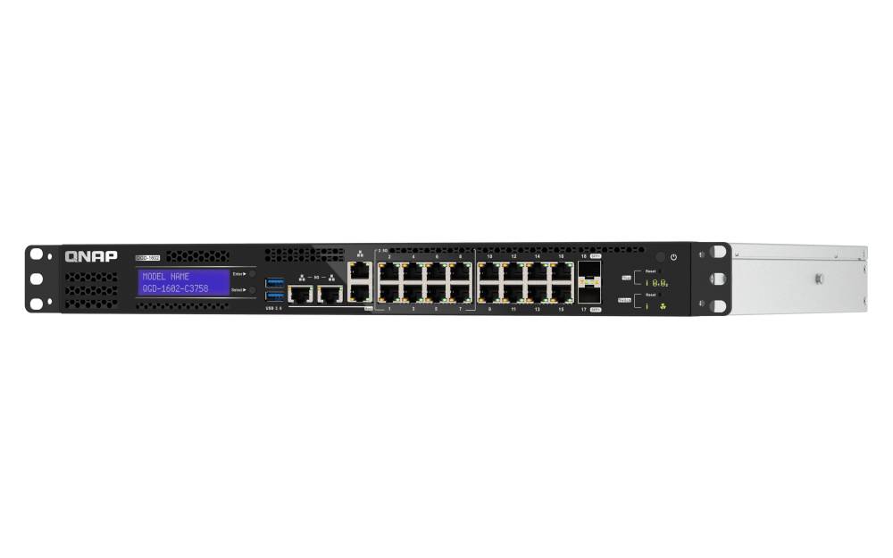 QGD-1602-C3758-16G, Managed, L2, 2.5G Ethernet (100/1000/2500), Vollduplex, Rack