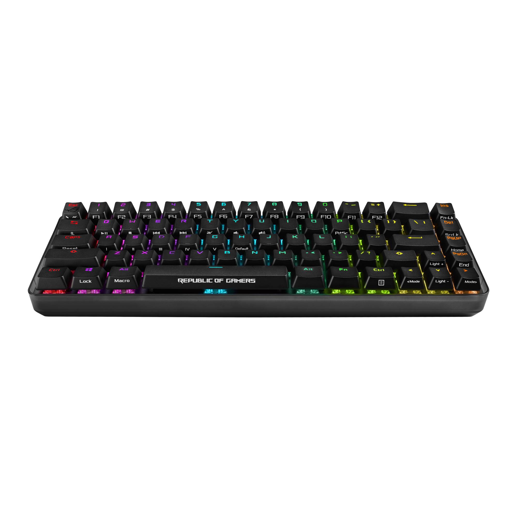 ASUS ROG Falchion, Verkabelt &amp; Kabellos, RF kabellos + USB, Mechanischer Switch, AZERTY, RGB-LED, Sc