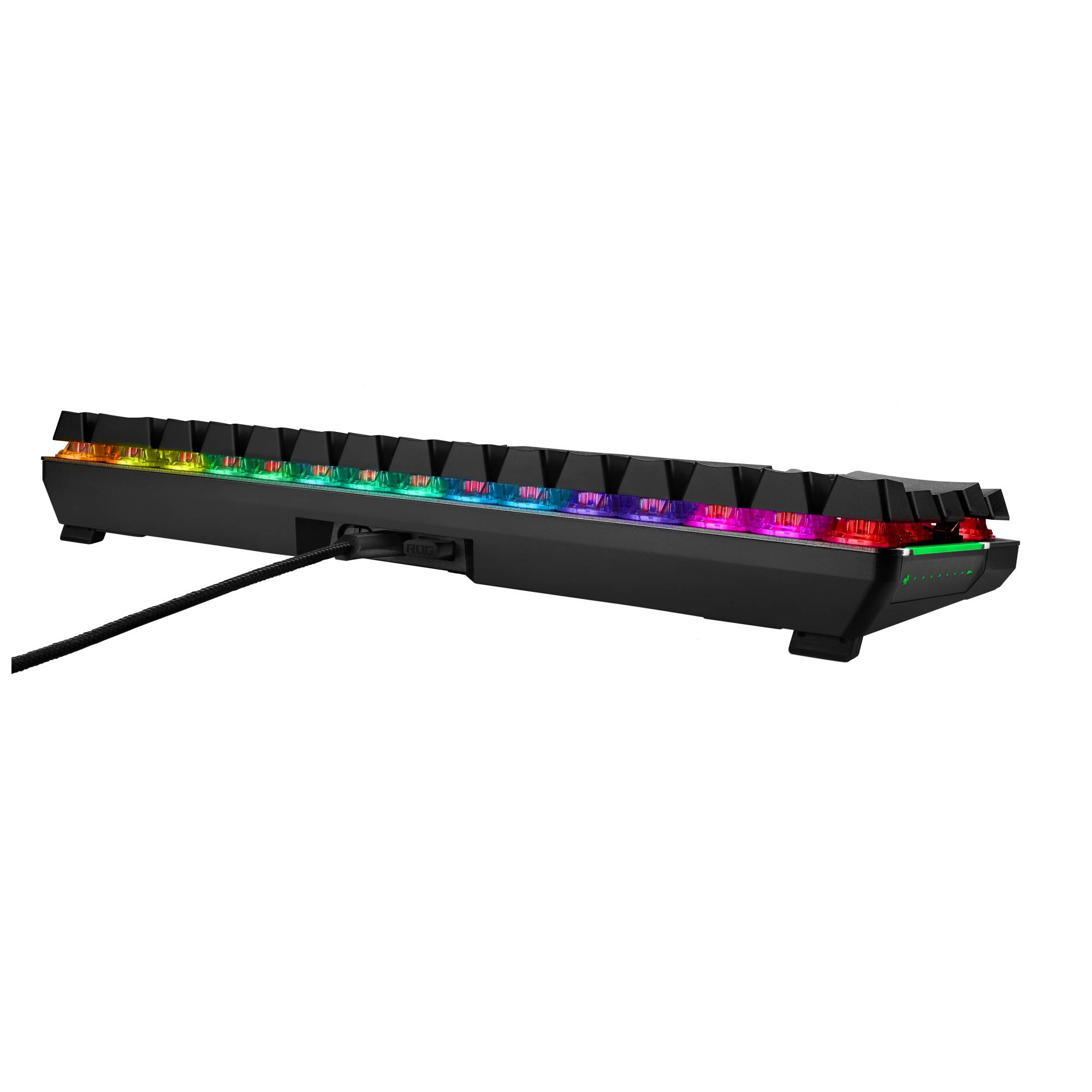 ASUS ROG Falchion, Verkabelt &amp; Kabellos, RF kabellos + USB, Mechanischer Switch, AZERTY, RGB-LED, Sc