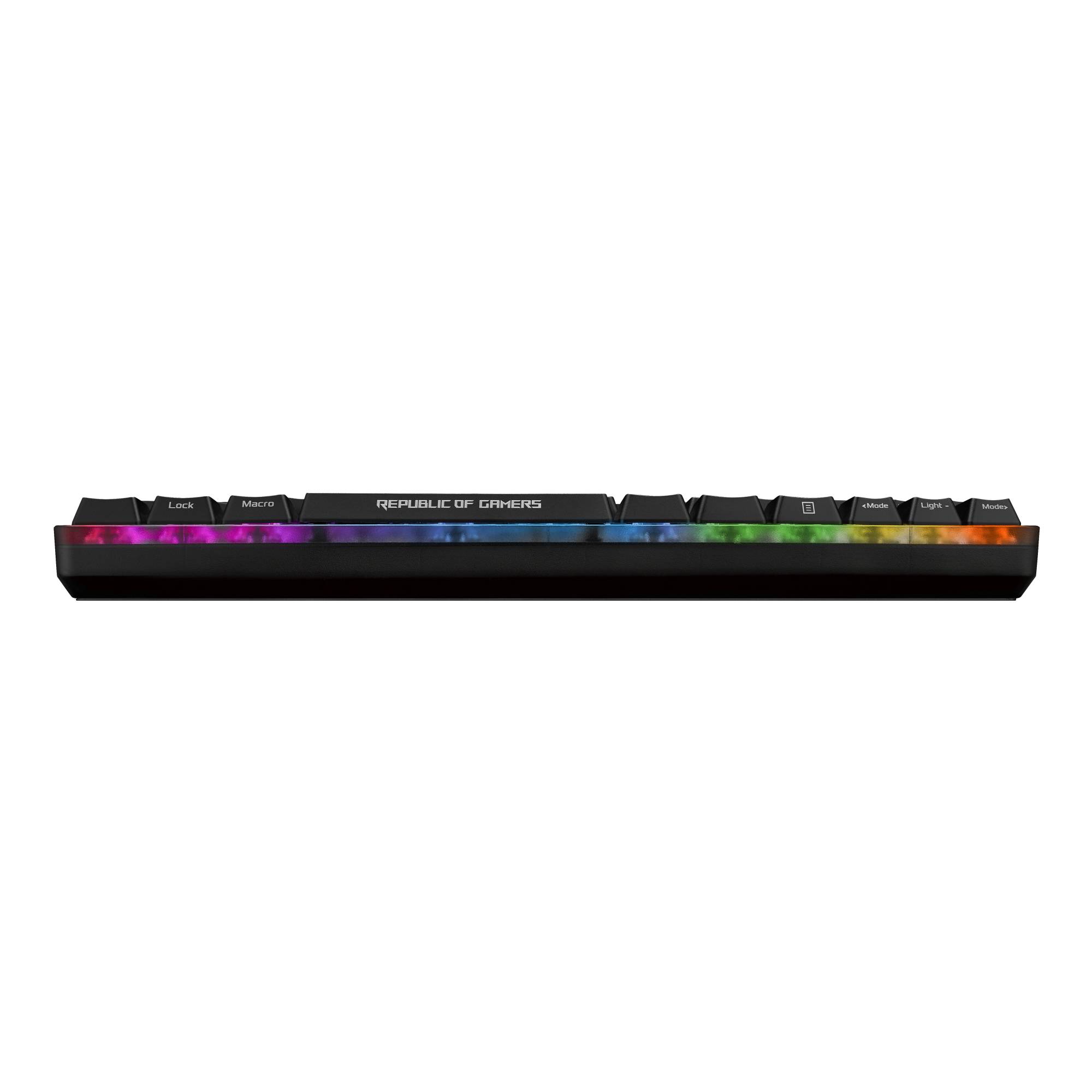 ASUS ROG Falchion, Verkabelt &amp; Kabellos, RF kabellos + USB, Mechanischer Switch, AZERTY, RGB-LED, Sc