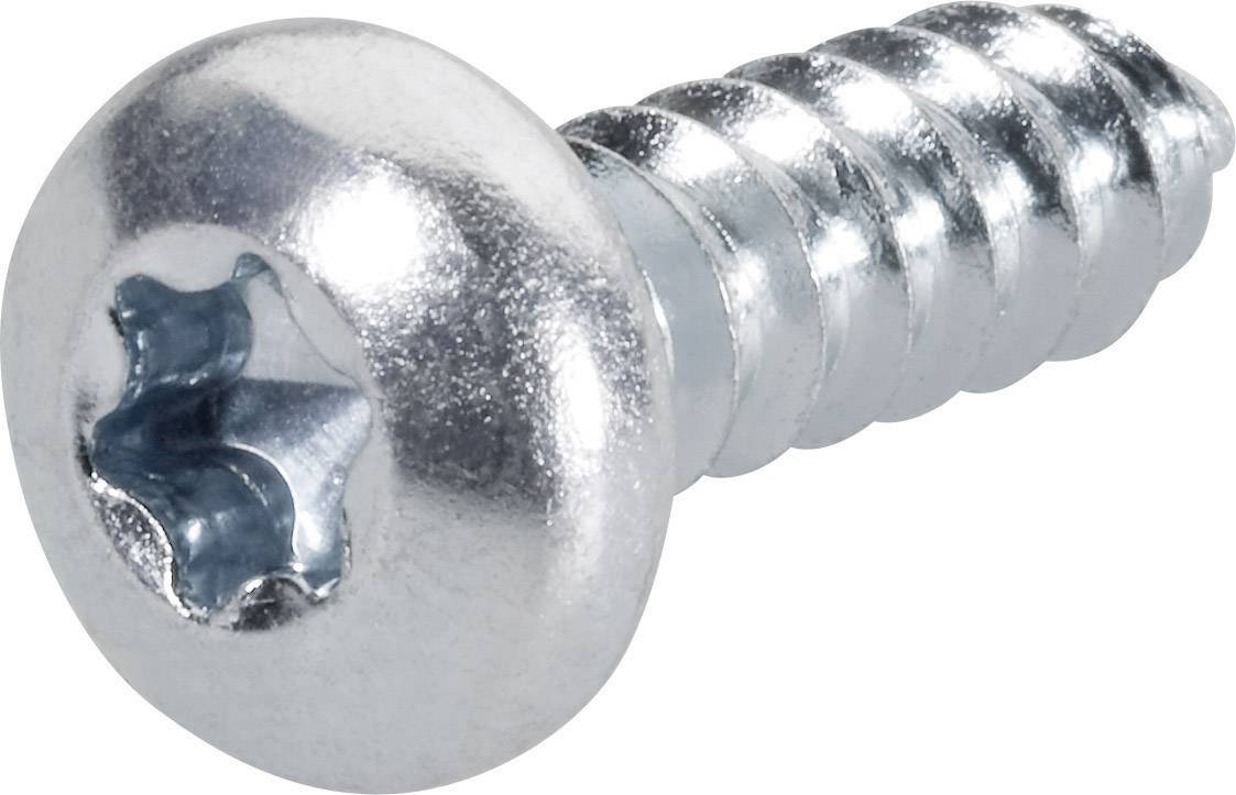 TOOLCRAFT 892608 Linsenblechschrauben 2.9mm 13mm T-Profil DIN 7981-C Stahl verzinkt 100St.