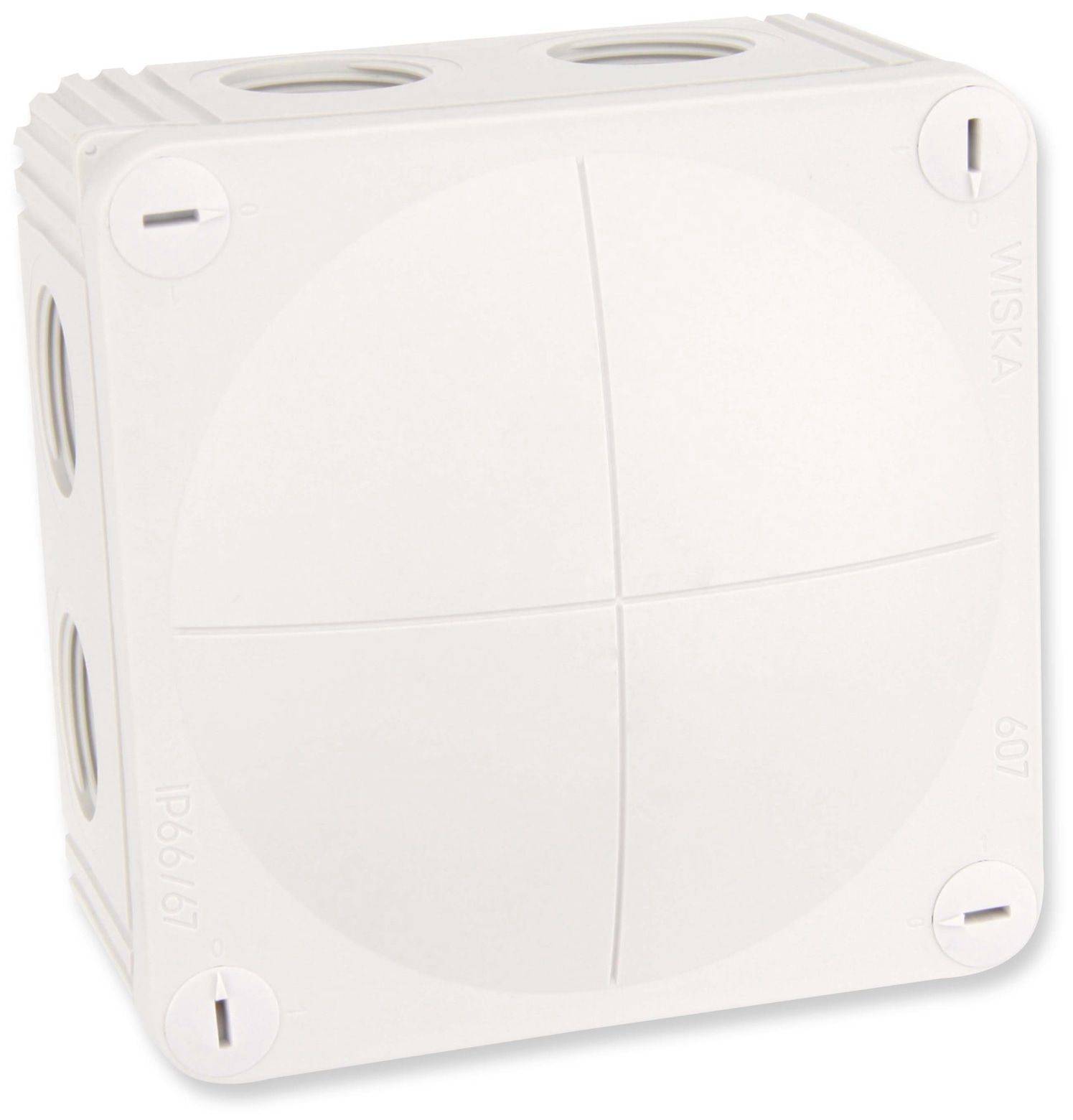 1St. FR-Kabelabzweigkasten IP66, 110x110x66 mm, mit Schraubklemme 5x6 mm² RAL7035