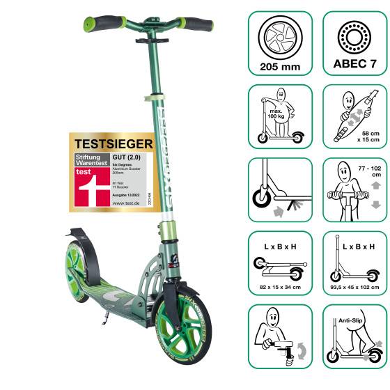 Six Degrees Aluminium Scooter Tretroller 205 Cityroller Klappbar Für Erwachsene