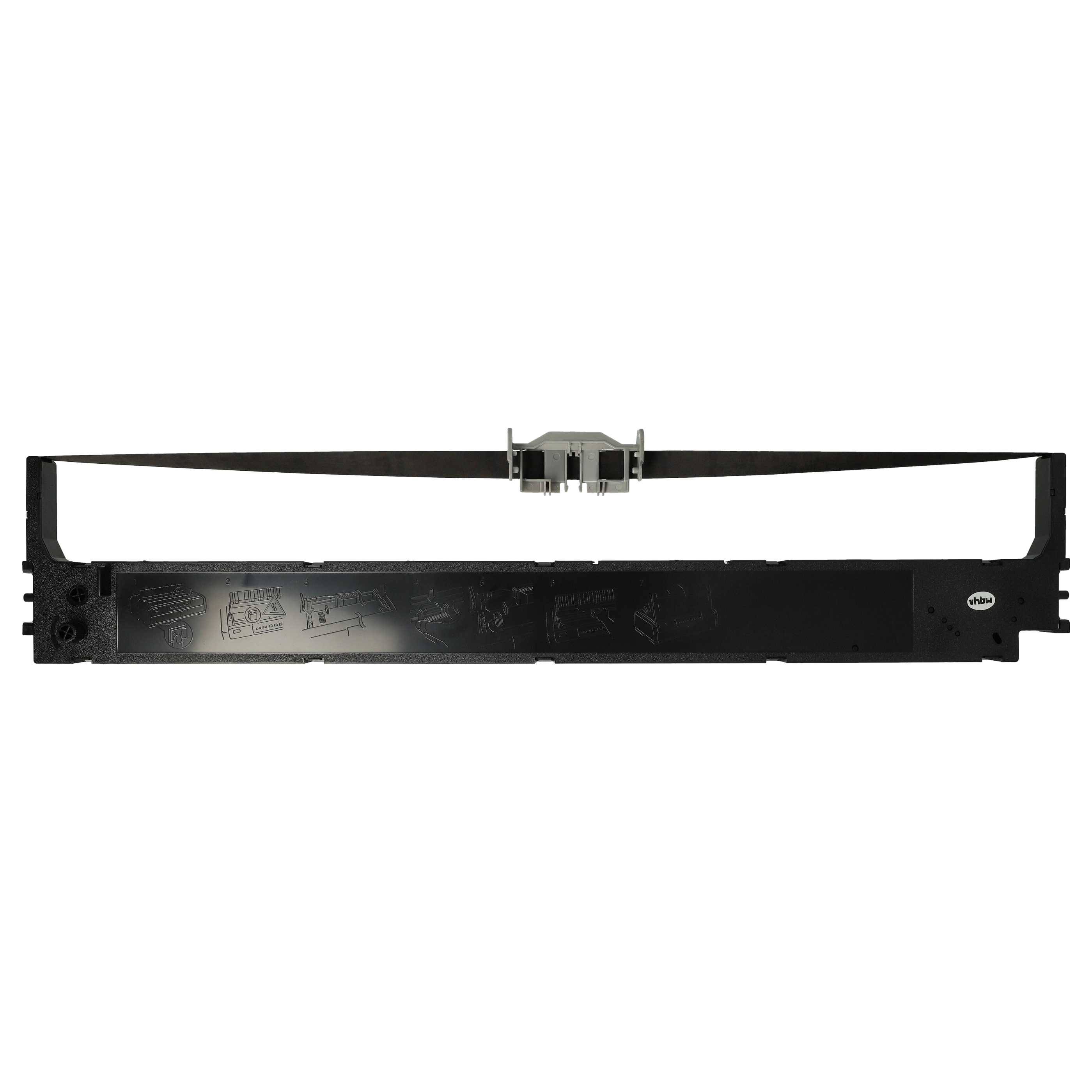 vhbw 5x Farbband Schriftband Ersatz für OKI 44173406 für Nadeldrucker, Bondrucker - Schwarz