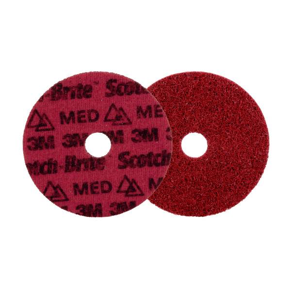 Klett-Präzisions-Vliesscheibe Scotch-Brite™ PN-DH PNDH4229 Farbe rot Ø 125 mm Struktur medium (mittel) Bohrungs-Ø 22 mm