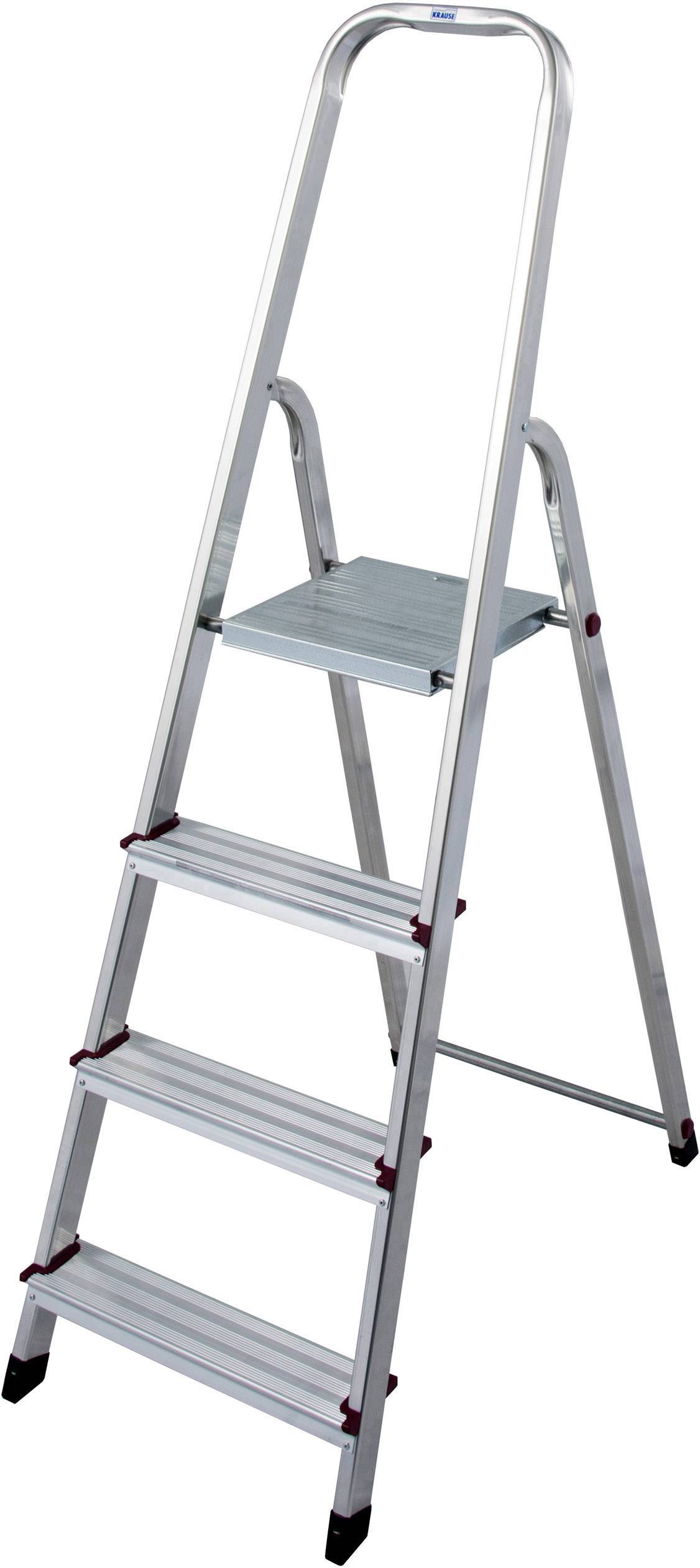 Krause 705 Aluminium Stufen-Stehleiter Arbeitshöhe (max.): 2.80m Silber 3.6kg